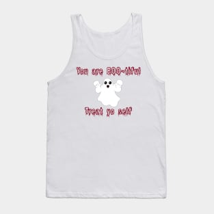 Halloween Ghost You Are BOO-tiful, treat yo’ self! Red Colour Tank Top